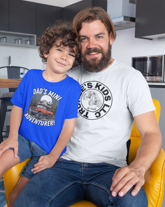 Dad's Mini Adventurer! Monster Truck Graphic Tee